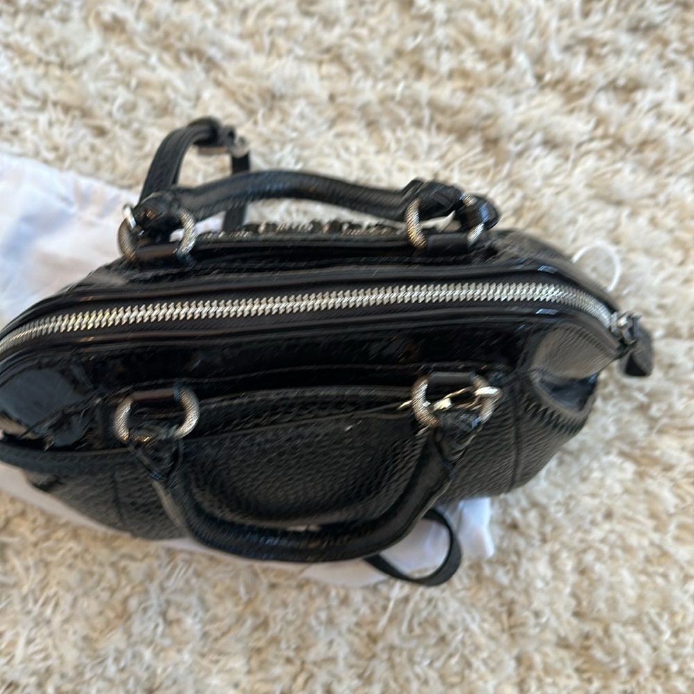 Brighton Czarina stunning jewel black patent leather combo detailed bag - Picture 10 of 17